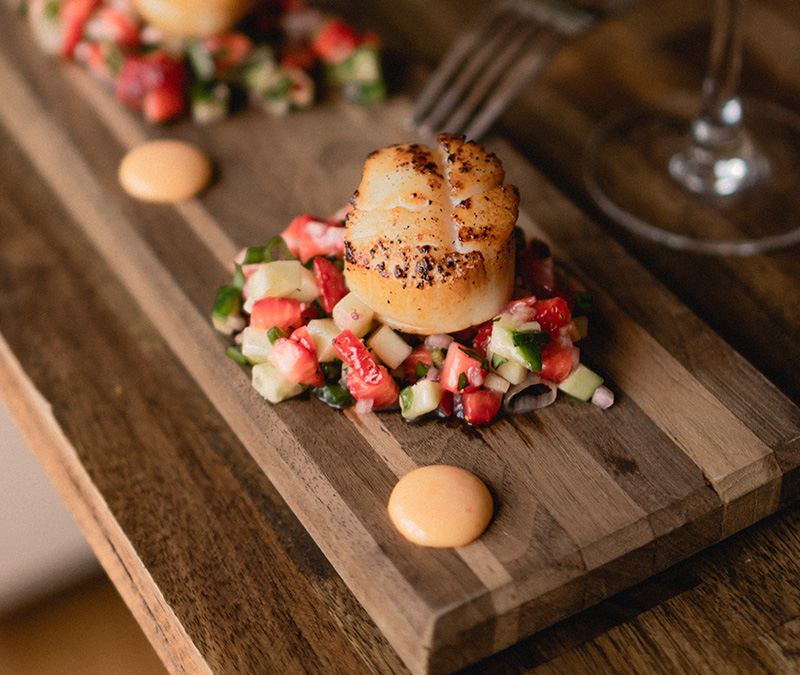 Delicious and well presented dinner plate